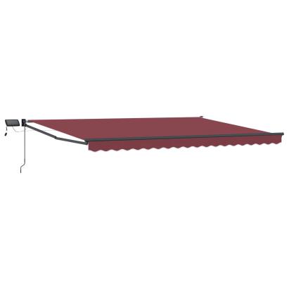 Marchiză retractabilă manuală cu led-uri 4,5 × 3 m GartenMobel Dekor