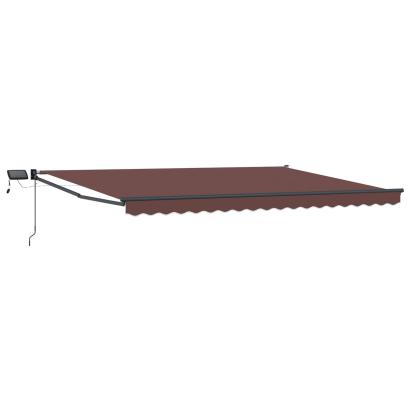 Marchiză retractabilă manuală cu led-uri 4,5 × 3 m GartenMobel Dekor