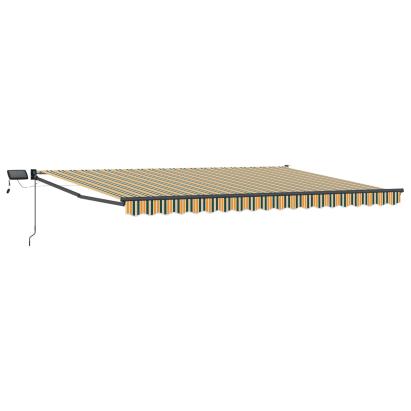 Marchiză retractabilă manuală cu led-uri 4,5 × 3 m GartenMobel Dekor