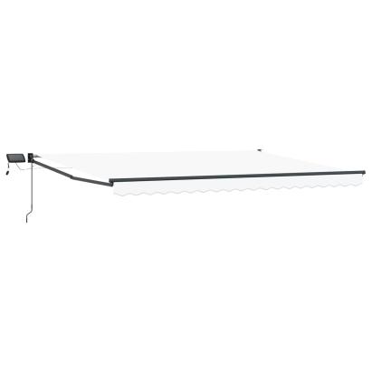 Marchiză retractabilă manuală cu led-uri 5 x 3 m GartenMobel Dekor