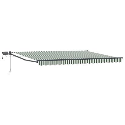 Marchiză retractabilă manuală cu led-uri 5 x 3 m GartenMobel Dekor