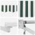 Marchiză electrică retractabilă verde/alb 3,5 x 2,5 m cu LED și senzor