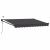 Marchiză retractabilă electrică antracit 3,5 x 2 m cu LED și senzor