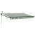 Marchiză retractabilă electrică verde/alb 3,5x2,5 m cu LED și senzor meteo