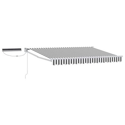 Marchiză electrică retractabilă solară 2,5 x 2 m, antracit/alb