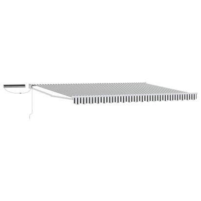 Marchiză electrică retractabilă 4,5 x 3 m antracit/alb cu panou solar