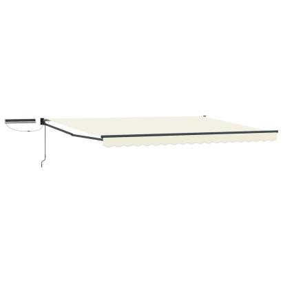 Marchiză electrică retractabilă crem/antracit 4 x 2 m cu panou solar