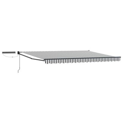 Marchiză electrică retractabilă 4 x 2 m, antracit/alb, cu telecomandă