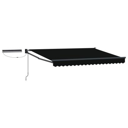 Marchiză electrică retractabilă negru/antracit 3,5 x 2,5 m cu telecomandă