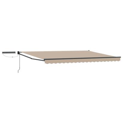 Marchiză electrică retractabilă bej/antracit 4x3 m cu panou solar