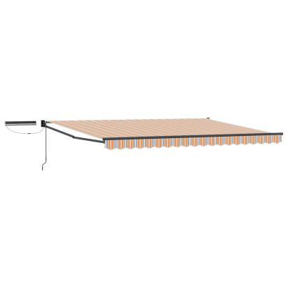 Marchiză retractabilă electrică 4,5x3 m, poliester PU, cu panou solar