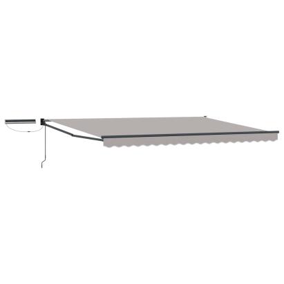 Marchiză electrică retractabilă 4,5 x 3 m, gri deschis/antracit, cu panou solar