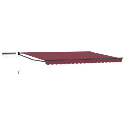 Marchiză electrică retractabilă bordo-antracit 5 x 3 m cu telecomandă