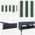 Cortina Retractabilă Verde și alb 4 × 3 m Pânză și Aluminiu GartenMobel Dekor
