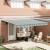 Cortina Retractabilă Verde și alb 4 × 3 m Pânză și Aluminiu GartenMobel Dekor