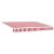 Copertină retractabilă manuală Roșu și Alb 3 x 2,5 m GartenMobel Dekor