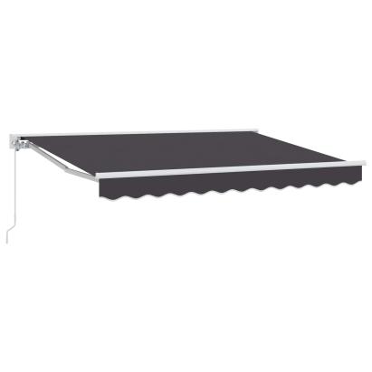 Copertină retractabilă manuală Antracit 3,5 x 2,5 m GartenMobel Dekor