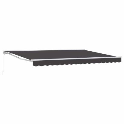 Copertină retractabilă manuală Antracit 4 × 3 m GartenMobel Dekor
