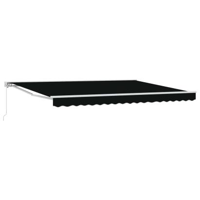 Copertină retractabilă manuală Negru 4 × 3 m GartenMobel Dekor