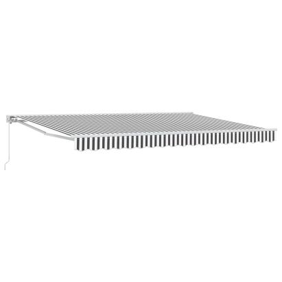 Copertină retractabilă manuală Antracit și Alb 4,5 × 3,5 m GartenMobel Dekor