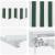 Copertină retractabilă manuală Verde și alb 5 x 3 m GartenMobel Dekor