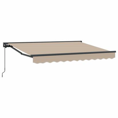 Copertină retractabilă manuală Bej 2,5 x 2 m GartenMobel Dekor
