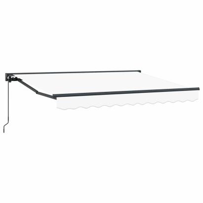 Copertină retractabilă manuală Alb 3,5 x 2 m GartenMobel Dekor