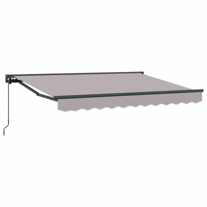 Copertină retractabilă manuală Gri deschis 3,5 x 2 m GartenMobel Dekor