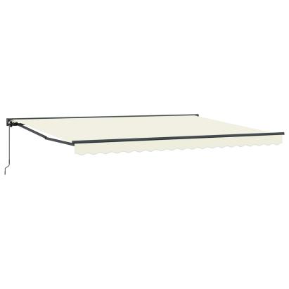 Copertină retractabilă manuală Crem 4 × 3,5 m GartenMobel Dekor