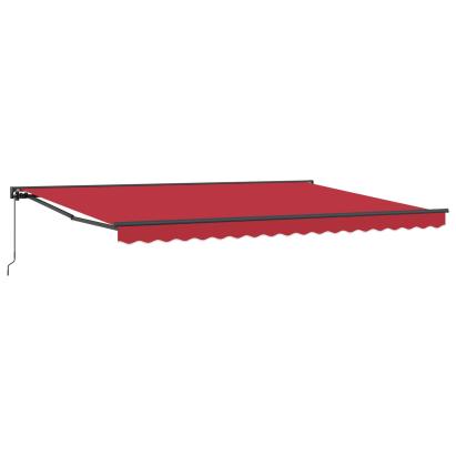 Copertină retractabilă manuală Roșu 4 × 3,5 m GartenMobel Dekor
