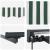 Copertină retractabilă manuală Verde și alb 4 × 3,5 m GartenMobel Dekor