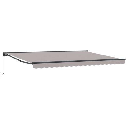 Copertină retractabilă manuală Gri deschis 4,5 × 3,5 m GartenMobel Dekor