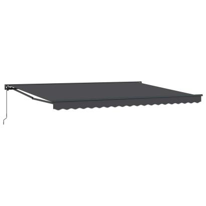 Copertină retractabilă manuală Antracit 5 × 3,5 m GartenMobel Dekor