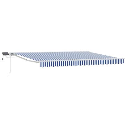 Cadru manual de marchiză cu LED-uri Albastru și Alb 4 x 2 m GartenMobel Dekor