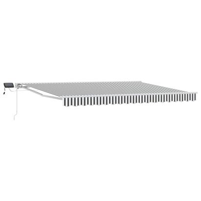 Cadru manual de marchiză cu LED-uri Antracit și Alb 4 x 2 m GartenMobel Dekor