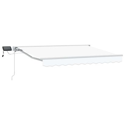 Cadru manual de marchiză cu LED-uri Alb 3 x 2,5 m GartenMobel Dekor