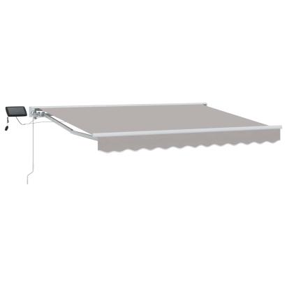 Cadru manual de marchiză cu LED-uri 3 x 2,5 m GartenMobel Dekor