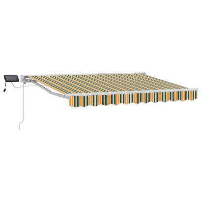 Cadru manual de marchiză cu LED-uri 3 x 2,5 m GartenMobel Dekor