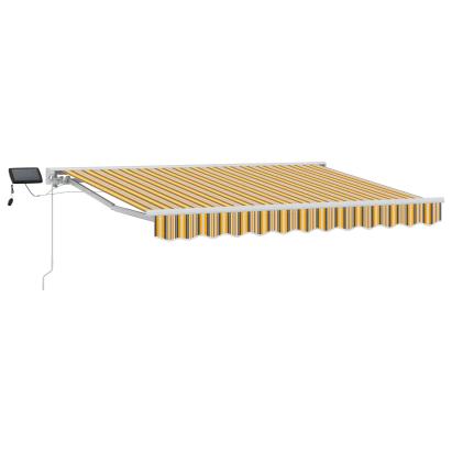 Cadru manual de marchiză cu LED-uri 3,5 x 2,5 m GartenMobel Dekor