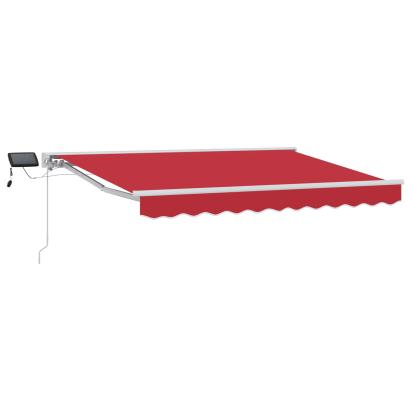 Cadru manual de marchiză cu LED-uri Roșu și Alb 3,5 x 2,5 m GartenMobel Dekor