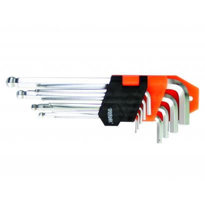 Set 9 chei imbus cu bila extra lungi tip L, 1.5-10 mm, Cr-V