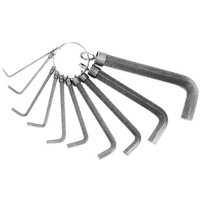 Set chei imbus Basic 10 piese, medii, din otel CrV pentru suruburi imbus