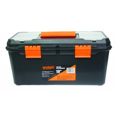 Trusă de scule 19 inch Gadget cu organizator și compartimente în capac