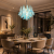 Candelabru din cristal albastru AZURE Magno, 7xE14, D60 cm, reglabil