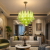 Candelabru din cristal verde VERDANT Magno, 7xE14, D60 cm, reglabil