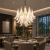 Candelabru din Cristal LUMIERE Regalis, 17xE14, D80 cm, alb, reglabil