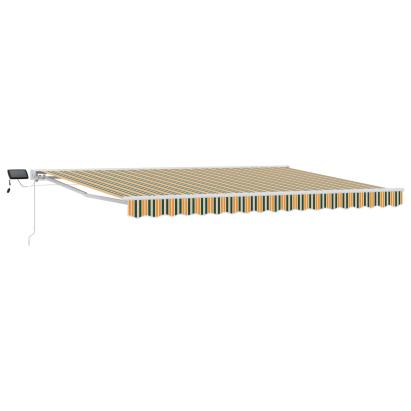 Cadru manual de marchiză cu LED-uri 5 × 3,5 m GartenMobel Dekor