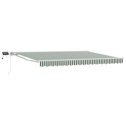 Cadru manual de marchiză cu LED-uri Verde și alb 5 × 3,5 m GartenMobel Dekor