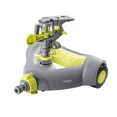 Aspersor cu impuls pe roti Gardex MOBI, reglaj 0-360° pentru gradina