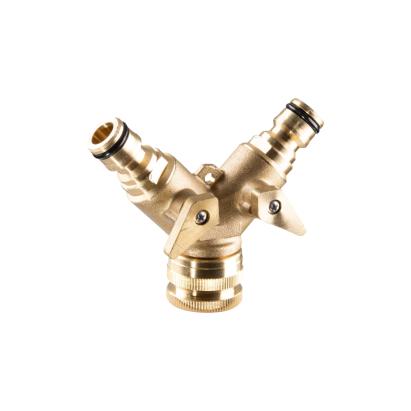 Conector 2 cai din alama cu filet interior 3/4" x 1/2" Top Garden